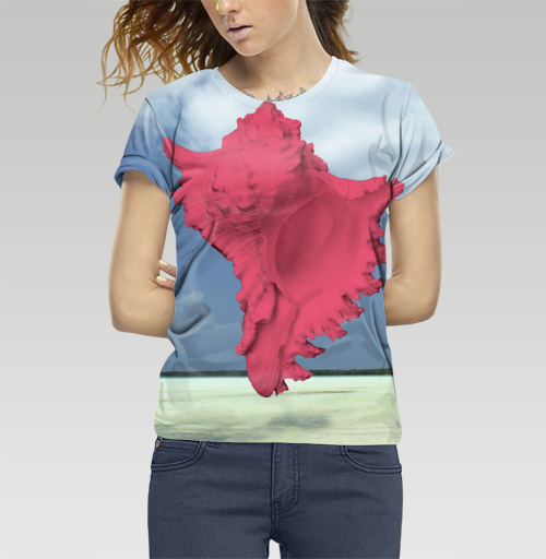 Фотография футболки Розовая раковина