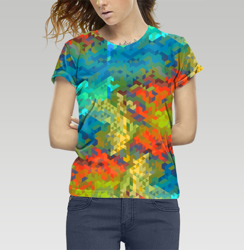 Фотография футболки Геометрические весенние цвета