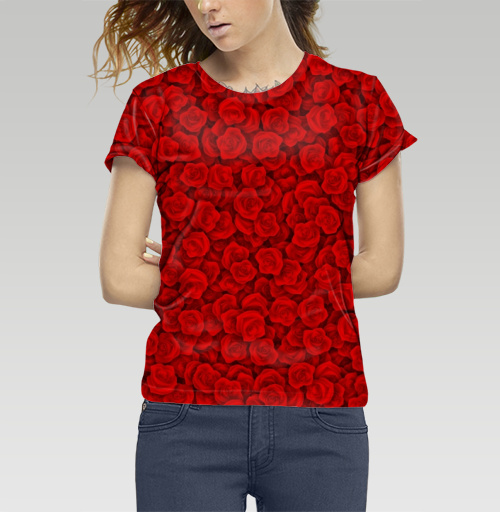 Фотография футболки Красные розы