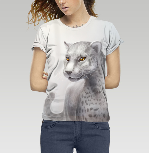 Фотография футболки Серый леопард