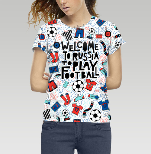 Фотография футболки Добро пожаловать в Россию. Футбол