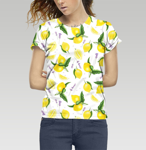 Фотография футболки Лимоны и лаванда