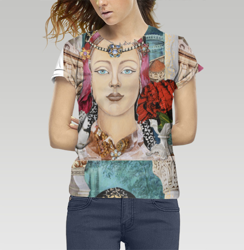 Женская футболка 3D с рисунком Ренессанс лето. 181419, размер 40 (XS) &mdash; 50 (2XL) - купить в интернет-магазине Мэриджейн в Москве и СПБ
