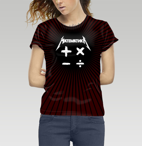 Женская футболка 3D с рисунком Математика 184501, размер 40 (XS) &mdash; 50 (2XL) - купить в интернет-магазине Мэриджейн в Москве и СПБ