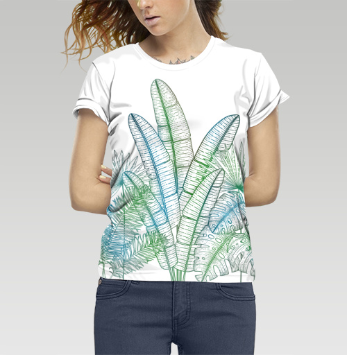 Фотография футболки Тропические пальмы