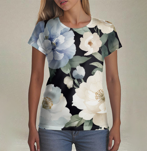 Фотография футболки Цветочный сад