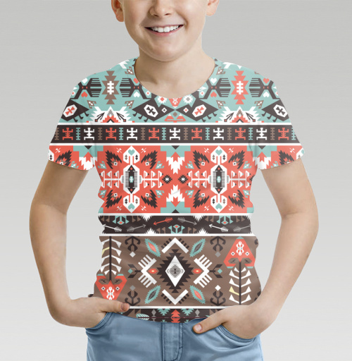 Фотография футболки Декоративный этнический мексиканский узор