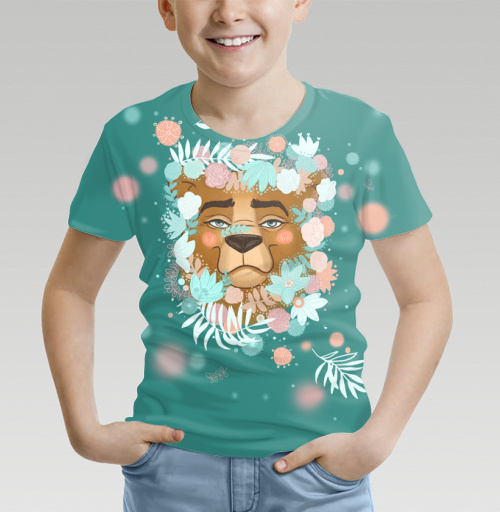 Фотография футболки Медведь цветочный