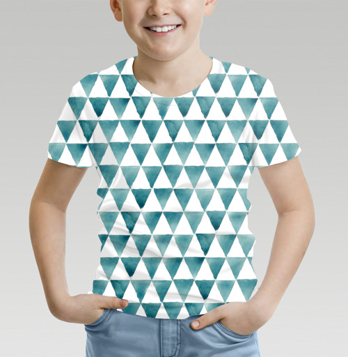 Фотография футболки Бирюзовые треугольники