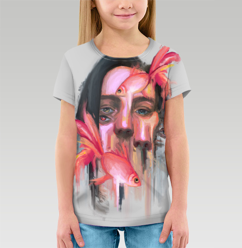 Детская футболка 3D с рисунком Эра Рыб портрет 184418, размер 2-3года (98) &mdash; 10лет (146) - купить в интернет-магазине Мэриджейн в Москве и СПБ