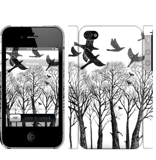 Фотография футболки Птицы и деревья