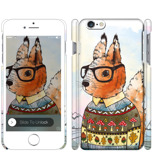 Чехол на iPhone Белка-хипстер - купить в интернет-магазине Мэриджейн в Москве и СПБ