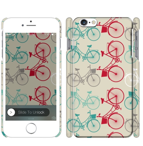 Чехол на iPhone велосипеды - паттерн - купить в интернет-магазине Мэриджейн в Москве и СПБ