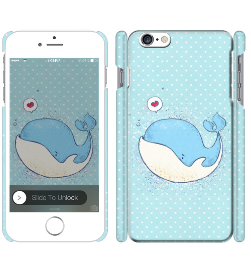 Чехол глянцевый для iPhone 8 Влюбленный кит - купить в интернет-магазине Мэриджейн в Москве и СПБ