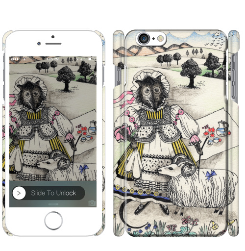 Чехол глянцевый для iPhone 8 Крыса и овен - купить в интернет-магазине Мэриджейн в Москве и СПБ
