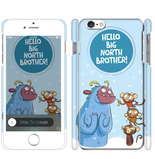 Чехол глянцевый для iPhone 8 Привети для йети - купить в интернет-магазине Мэриджейн в Москве и СПБ