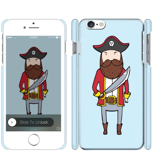 Чехол глянцевый для iPhone 8 Пират с саблей - купить в интернет-магазине Мэриджейн в Москве и СПБ