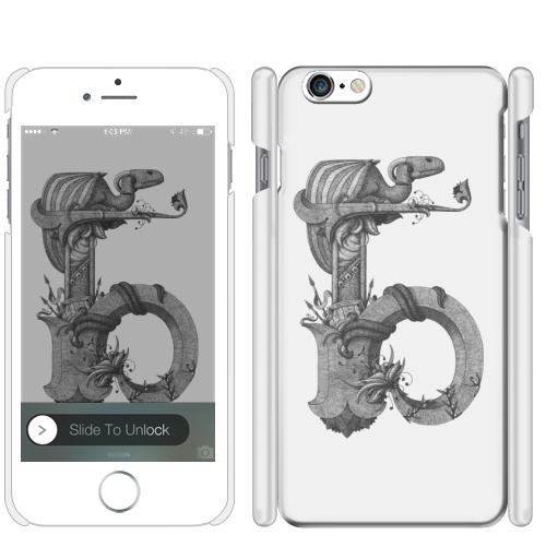 Чехол глянцевый для iPhone 8 Драконобуква Б - купить в интернет-магазине Мэриджейн в Москве и СПБ