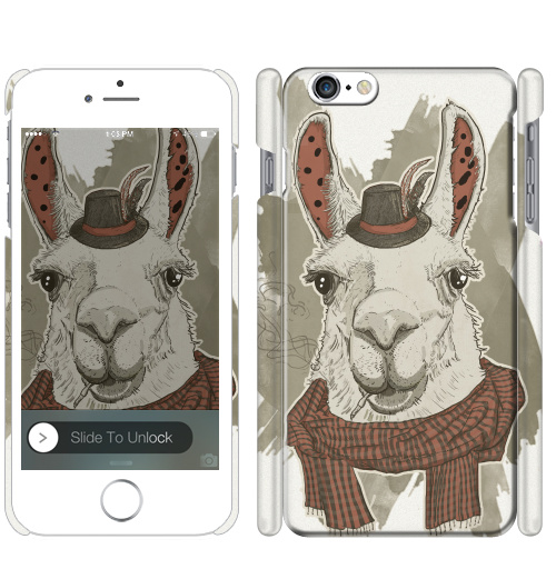 Чехол глянцевый для iPhone 8 Бэдэс лама - купить в интернет-магазине Мэриджейн в Москве и СПБ