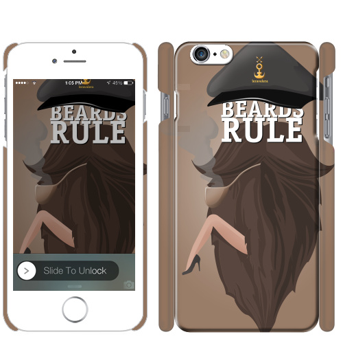 Чехол глянцевый для iPhone 8 Beard rule - купить в интернет-магазине Мэриджейн в Москве и СПБ