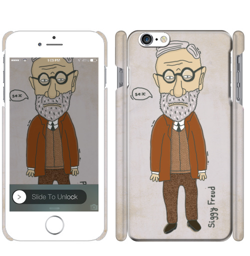 Чехол глянцевый для iPhone 8 Sigmund Siggy Freud - купить в интернет-магазине Мэриджейн в Москве и СПБ