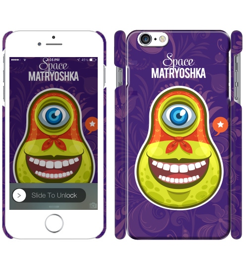 Чехол глянцевый для iPhone 8 Space Matryoshka - купить в интернет-магазине Мэриджейн в Москве и СПБ