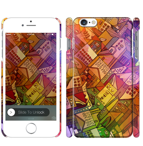 Чехол глянцевый для iPhone 8 Город - купить в интернет-магазине Мэриджейн в Москве и СПБ