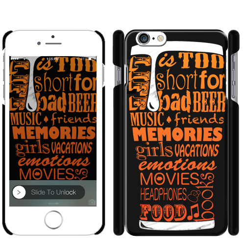 Чехол глянцевый для iPhone 8 Life Is Too Short - купить в интернет-магазине Мэриджейн в Москве и СПБ