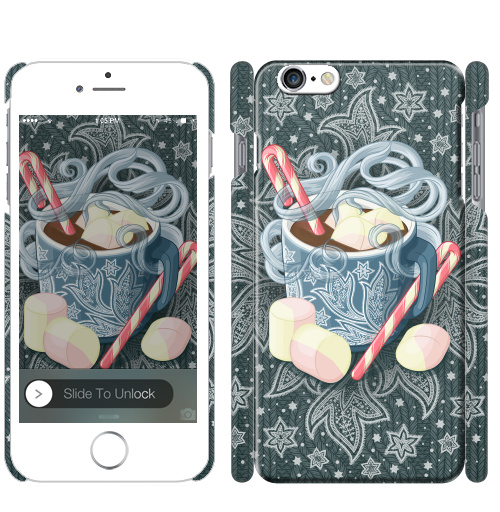 Чехол глянцевый для iPhone 8 Какао с зефирками - купить в интернет-магазине Мэриджейн в Москве и СПБ
