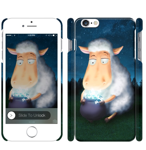 Чехол глянцевый для iPhone 8 Горшочек для овечки - купить в интернет-магазине Мэриджейн в Москве и СПБ