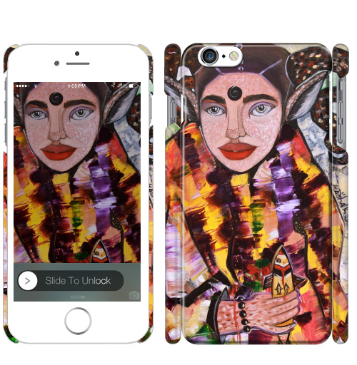 Чехол глянцевый для iPhone 8 Девочка с рогами - купить в интернет-магазине Мэриджейн в Москве и СПБ