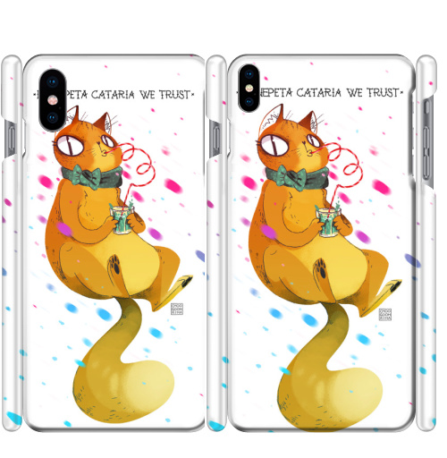 Чехол глянцевые для iPhone X Кошачья мята - купить в интернет-магазине Мэриджейн в Москве и СПБ