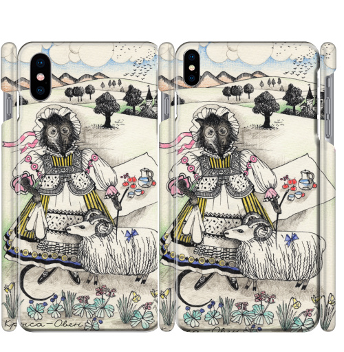 Чехол глянцевые для iPhone X Крыса и овен - купить в интернет-магазине Мэриджейн в Москве и СПБ