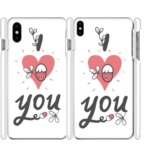 Чехол глянцевые для iPhone X Надпись  "я люблю тебя" - купить в интернет-магазине Мэриджейн в Москве и СПБ
