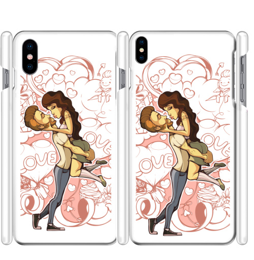 Чехол глянцевые для iPhone X Лав - купить в интернет-магазине Мэриджейн в Москве и СПБ