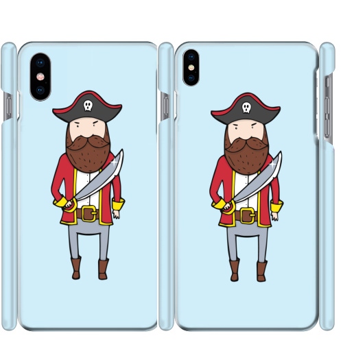 Чехол глянцевые для iPhone X Пират с саблей - купить в интернет-магазине Мэриджейн в Москве и СПБ