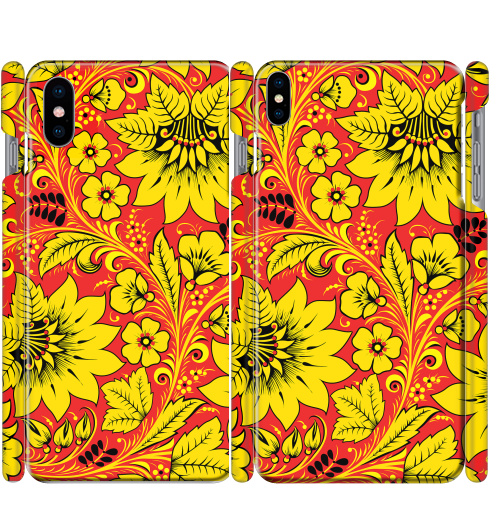 Чехол глянцевые для iPhone X NEW_HOHLOMA - купить в интернет-магазине Мэриджейн в Москве и СПБ