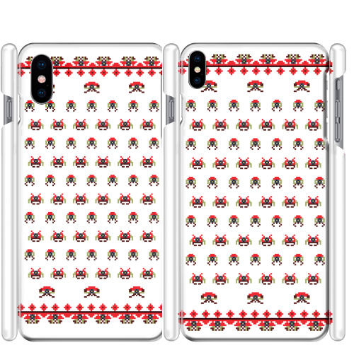 Чехол глянцевые для iPhone X Space invaders a la rus - купить в интернет-магазине Мэриджейн в Москве и СПБ
