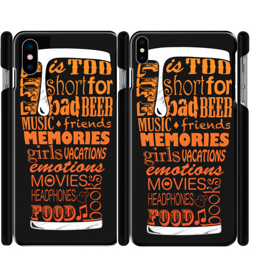 Чехол глянцевые для iPhone X Life Is Too Short - купить в интернет-магазине Мэриджейн в Москве и СПБ