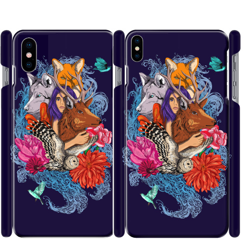 Чехол глянцевые для iPhone X Dear deer - купить в интернет-магазине Мэриджейн в Москве и СПБ