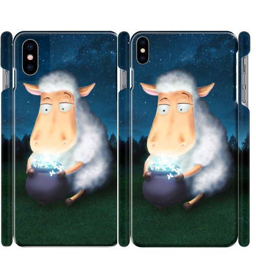 Чехол глянцевые для iPhone X Горшочек для овечки - купить в интернет-магазине Мэриджейн в Москве и СПБ