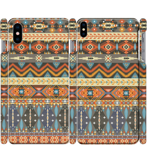 Чехол глянцевые для iPhone X Красочный племенной узор из геометрических элементов - купить в интернет-магазине Мэриджейн в Москве и СПБ