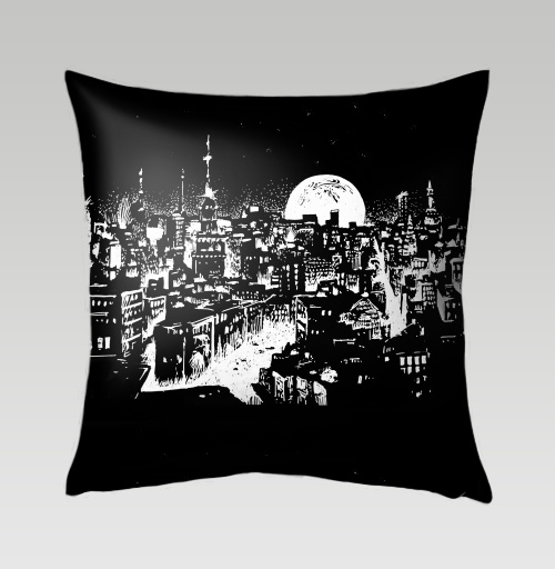 Фотография футболки Ночной город под луной