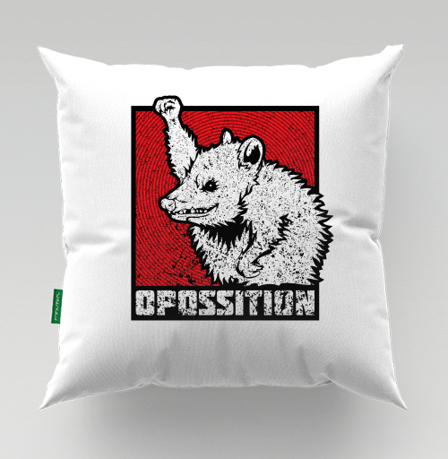 Фотография футболки Опоссум в ультра-тревожном квадрате