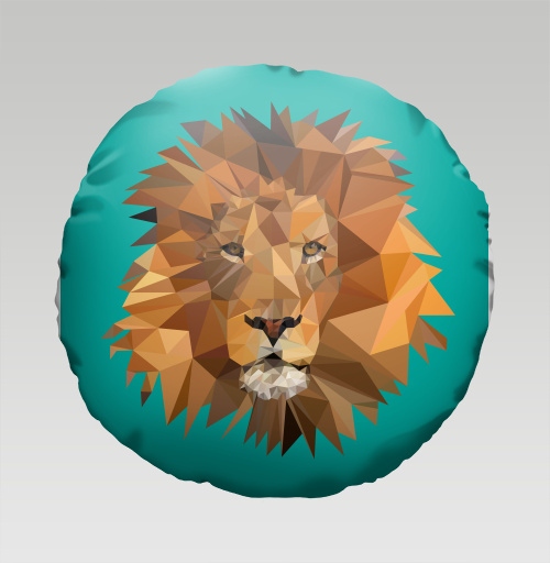 Фотография футболки Полигональный лев