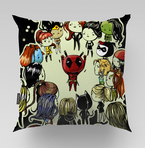 Фотография футболки Забавный наемник сдается могущественным героиням дэдпул супергерои комиксы
