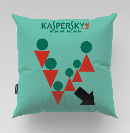 Фотография футболки Логотип Kaspersky Lab Internet Security с геометрией