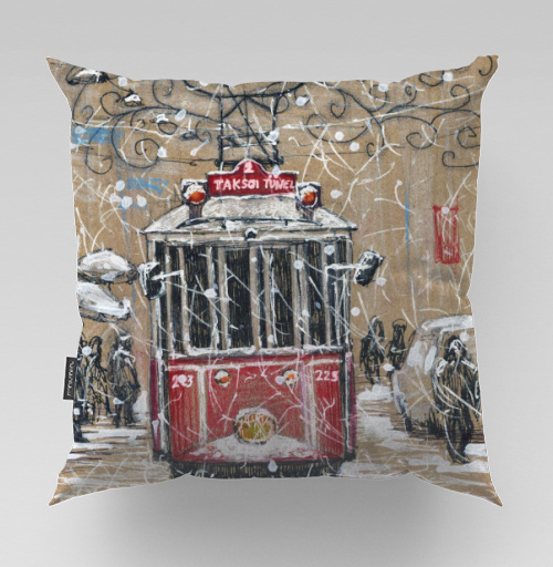 Фотография футболки Стамбульский трамвай в снегу