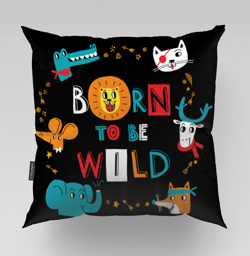 Фотография футболки Born to be Wild / Рожденный быть диким веселые мультяшные животные