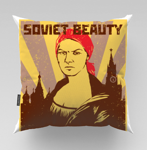 Фотография футболки Советская красавица в стиле советских плакатов SOVIET BEAUTY